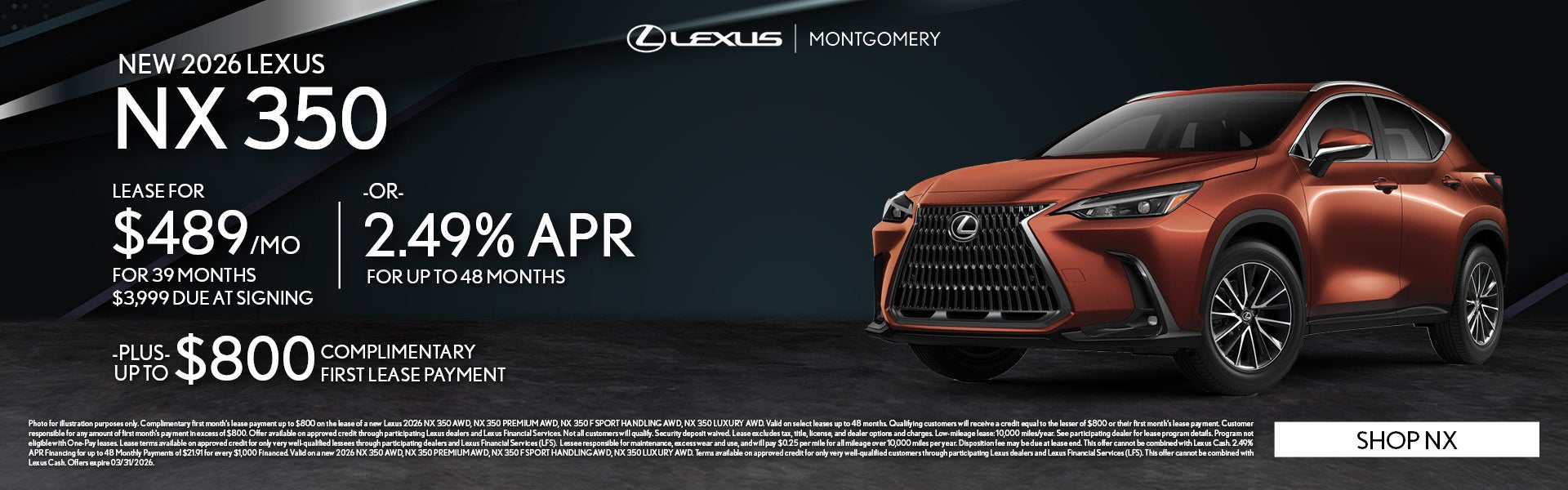 NEW 2026 LEXUS NX 350